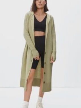 Everlane The Cozy-Stretch Duster in Sage XL